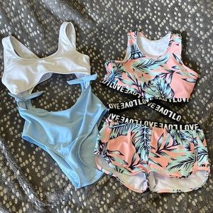 Shein girls swim suits